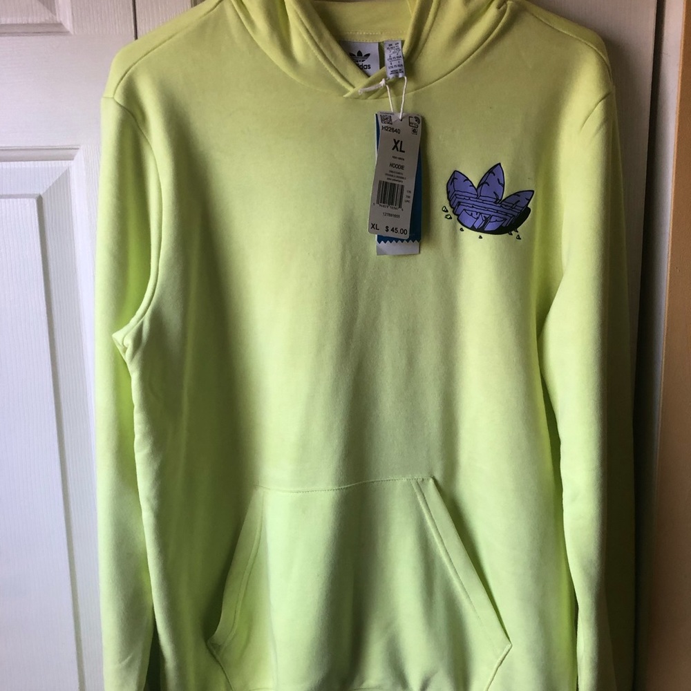 Adidas Neon Yellow Multicolor Sweatshirt